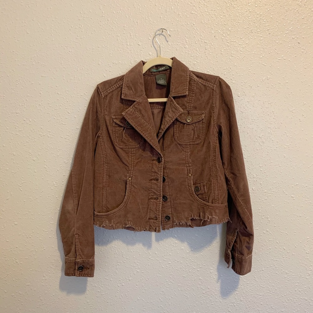 Cropped Corduroy Jacket - Mauve